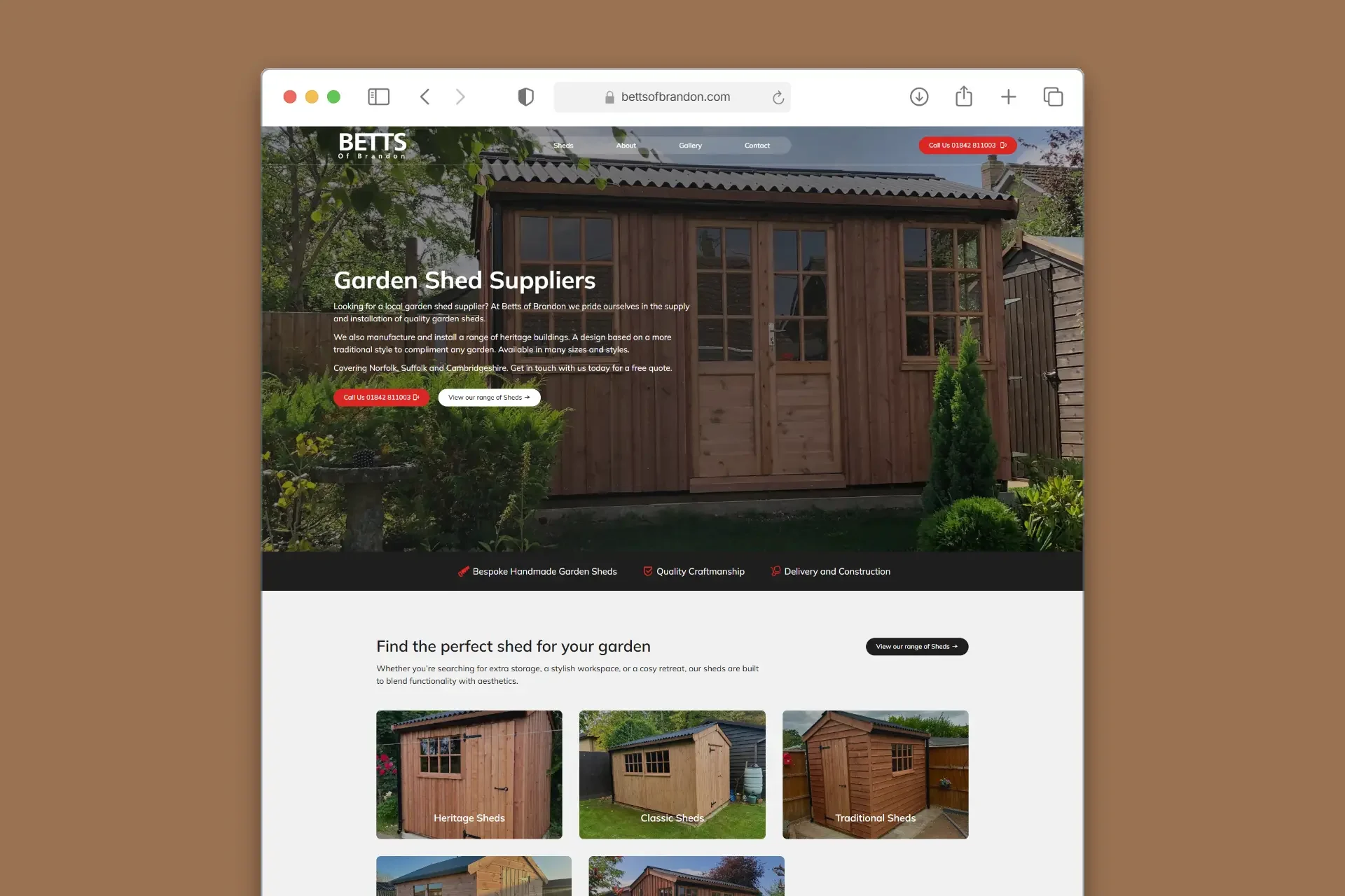 betts of brandon website build